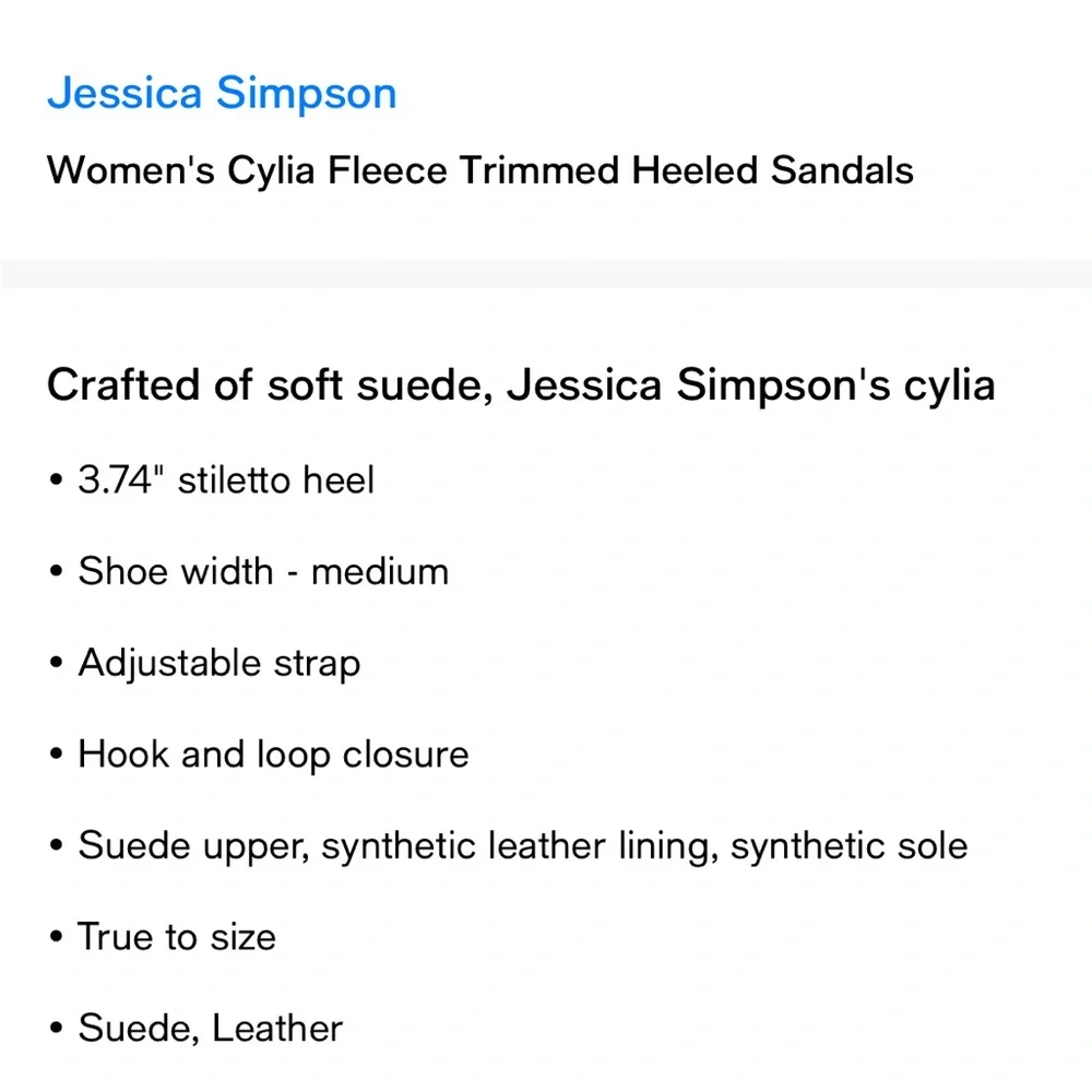 Jessica Simpson Cylia faux shearling cuff sandals - Picture 2 of 10